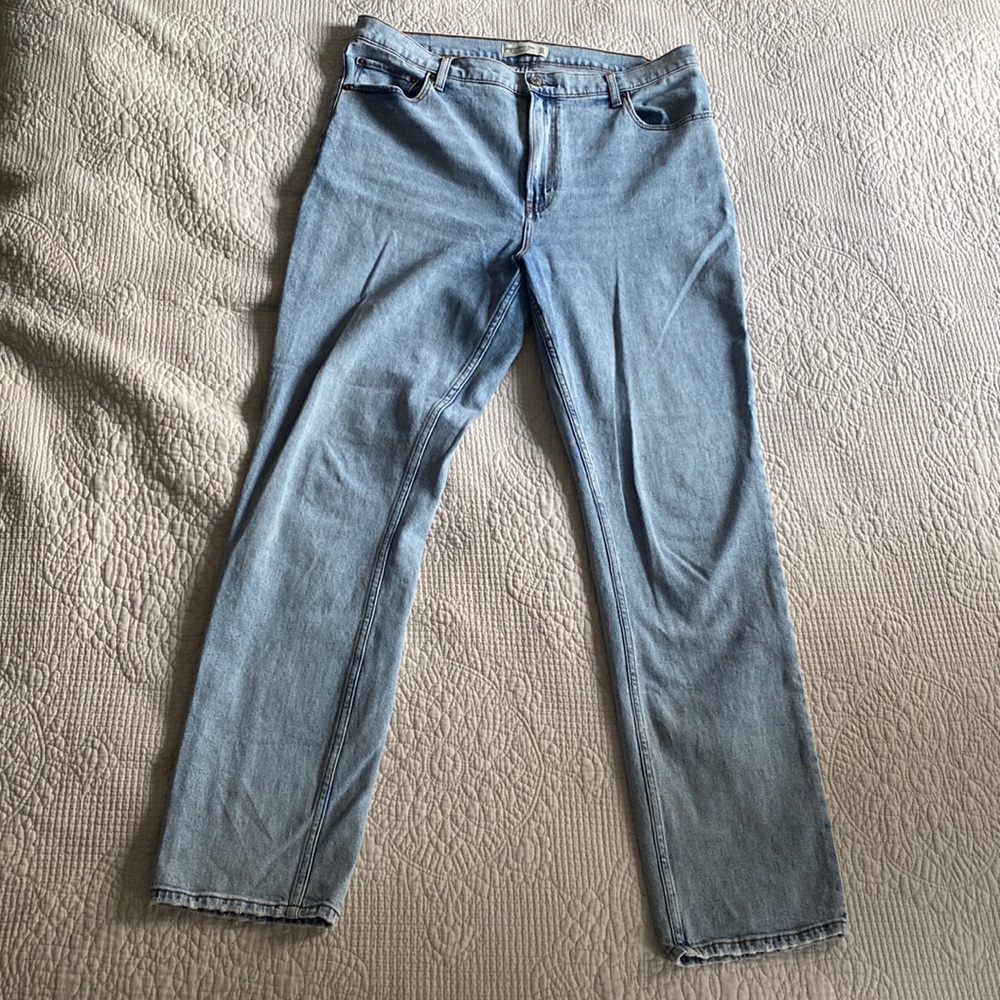 LONG! Abercrombie 90s slim straight ultra high rise jeans